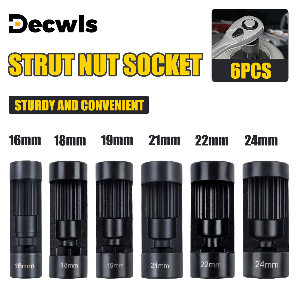 Valve Spring Compressor - 6PCS Suspension Stud Nut Socket Wrench