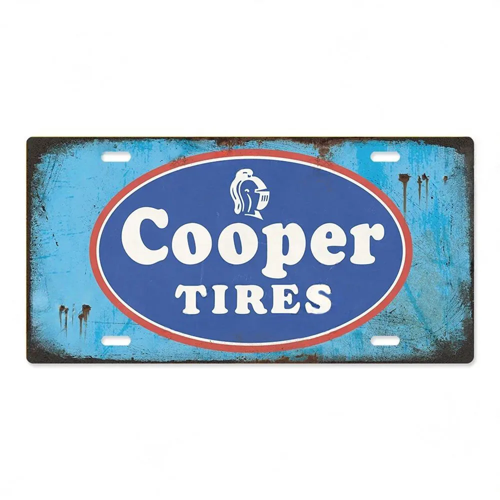 Tire Brand Vintage Metal Poste - Auto Repair Shop Signs บทวิจารณ์และราคา