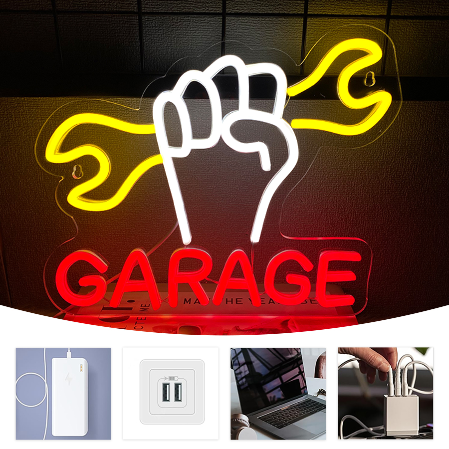 Garage Led Neon Sign, Wrench T - Auto Repair Shop Signs บทวิจารณ์และราคา