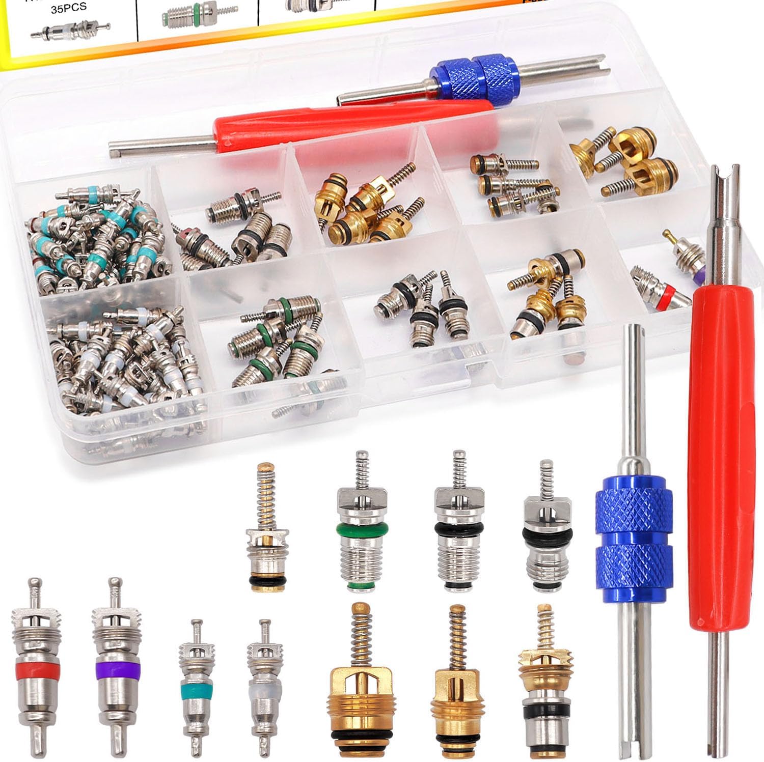 40/102pcs Car A/C Repair Kit R - Valve Spring Compressor บทวิจารณ์และราคา