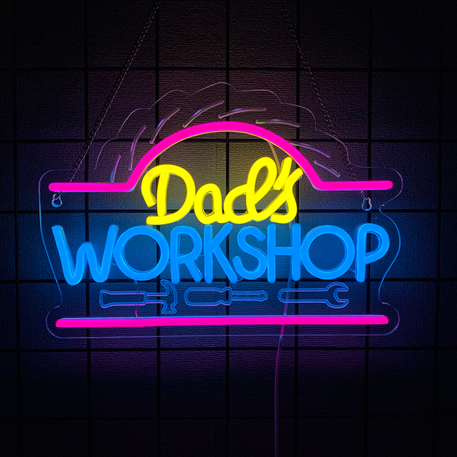 Dad'S Workshop Neon Sign For W - Auto Repair Shop Signs บทวิจารณ์และราคา