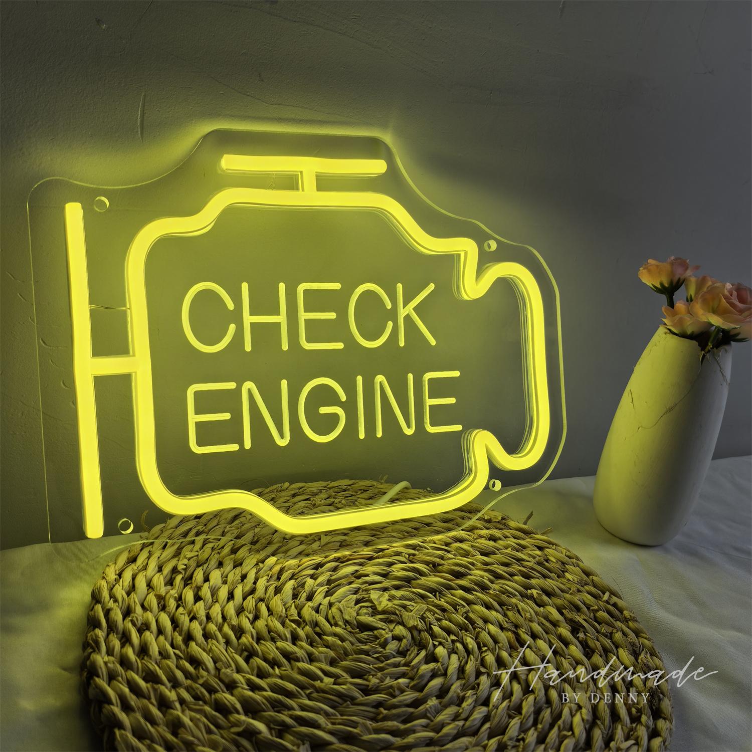 Check Engine Neon Sign, Led Ga - Auto Repair Shop Signs บทวิจารณ์และราคา