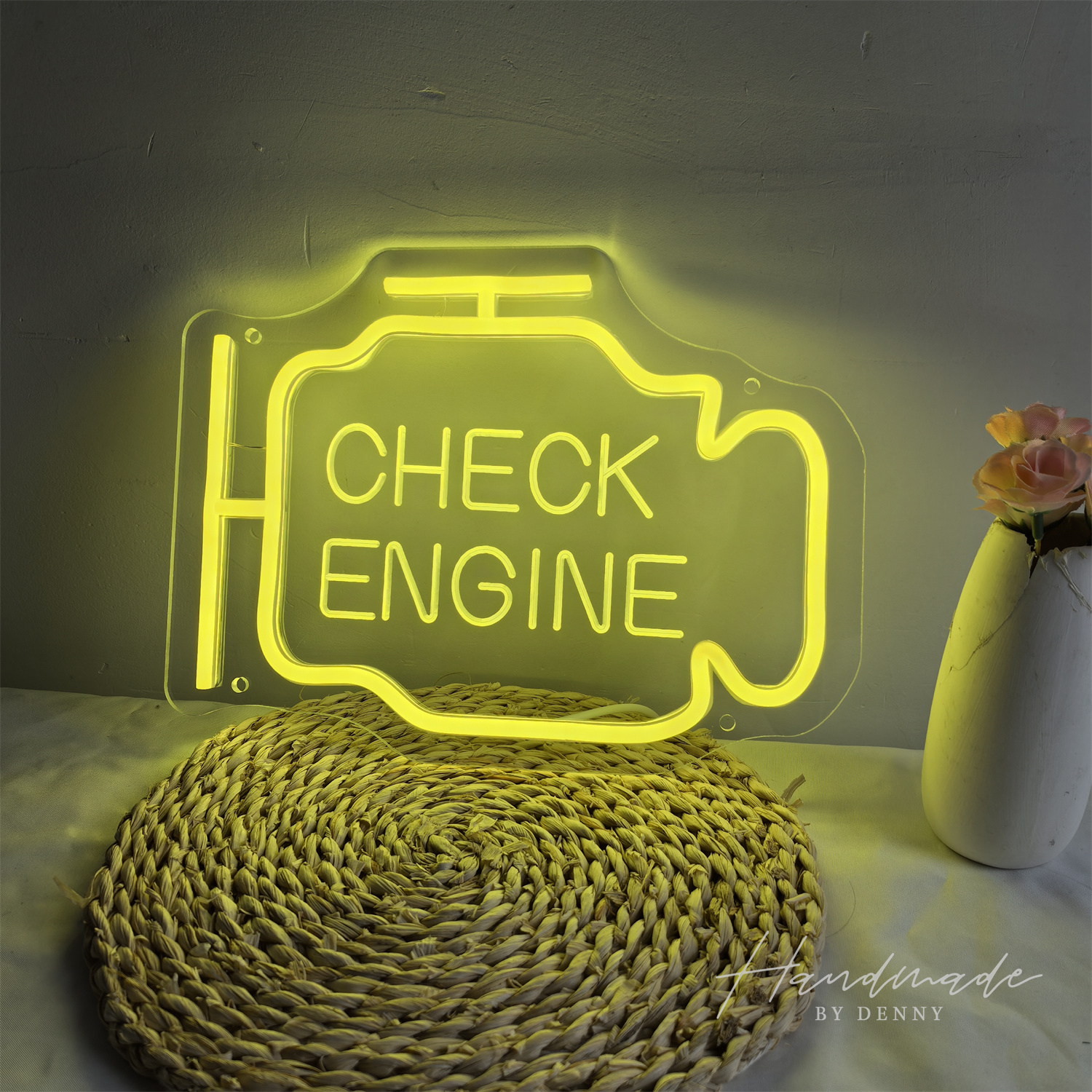 Check Engine Neon Sign, Led Ga - Auto Repair Shop Signs บทวิจารณ์และราคา