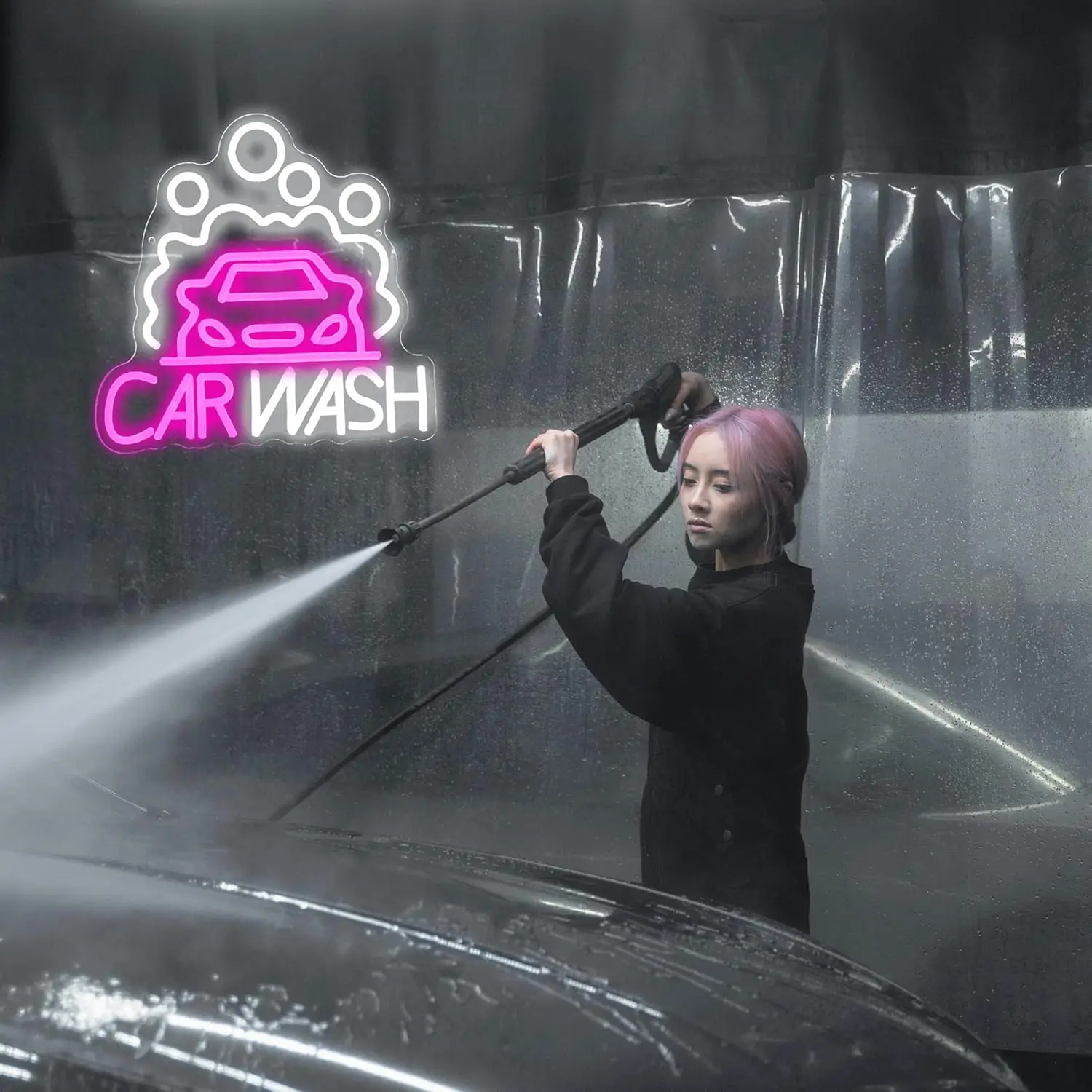 Sedan LED Neon Light Car Wash  - Auto Repair Shop Signs บทวิจารณ์และราคา
