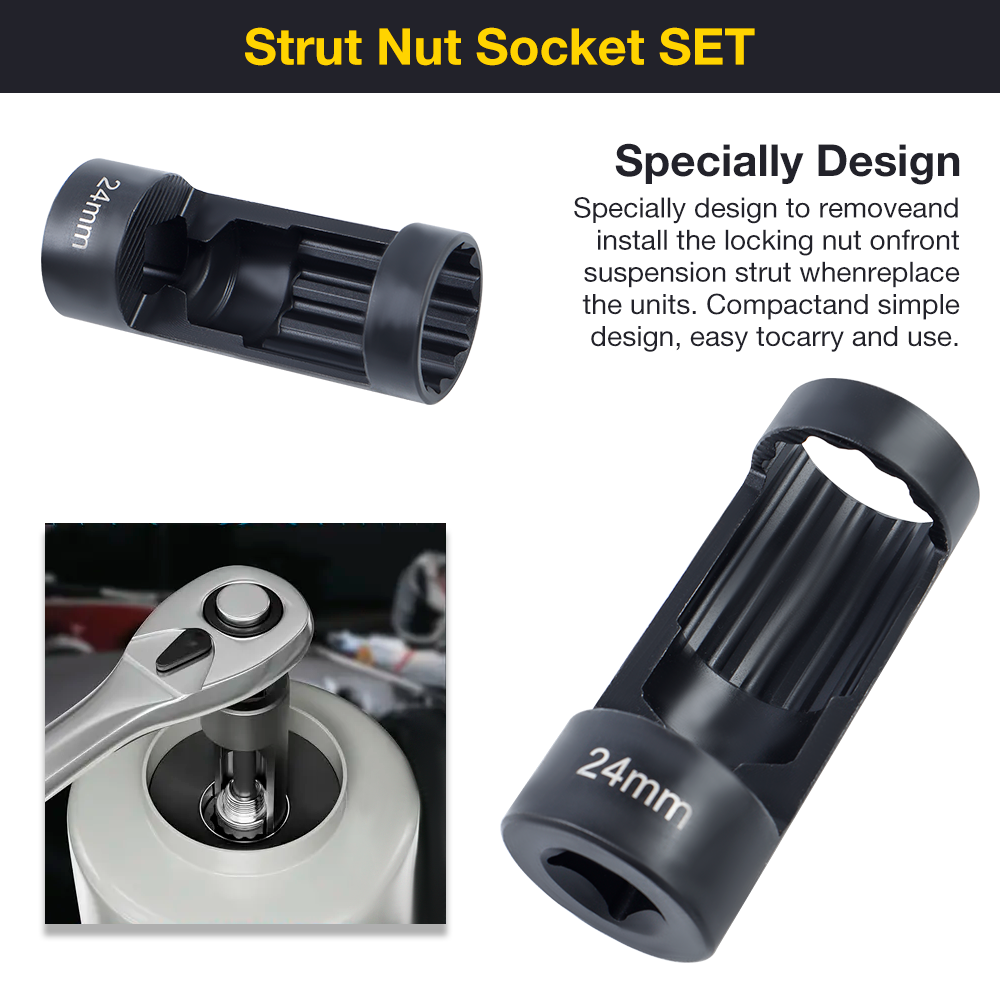 6PCS Suspension Stud Nut Socke - Valve Spring Compressor บทวิจารณ์และราคา