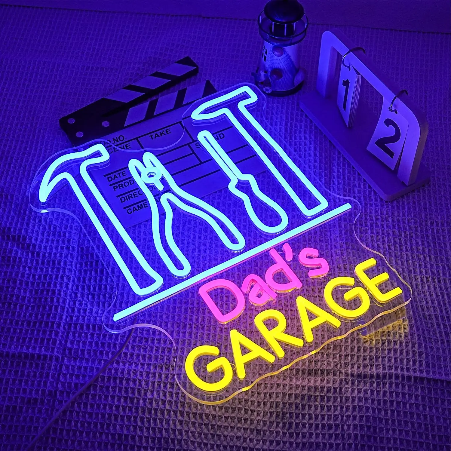 Dad's Garage Neon Sign USB Pow - Auto Repair Shop Signs บทวิจารณ์และราคา