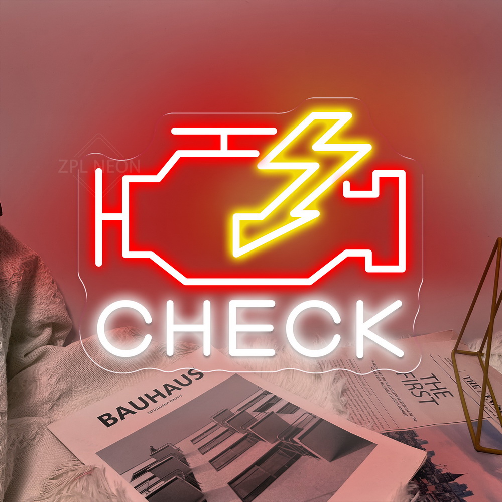 Check Engine Neon Sign Led Lig - Auto Repair Shop Signs บทวิจารณ์และราคา
