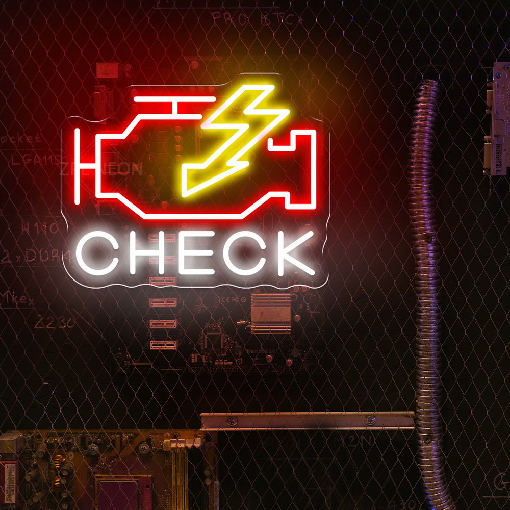 Check Engine Neon Sign Led Lig - Auto Repair Shop Signs บทวิจารณ์และราคา