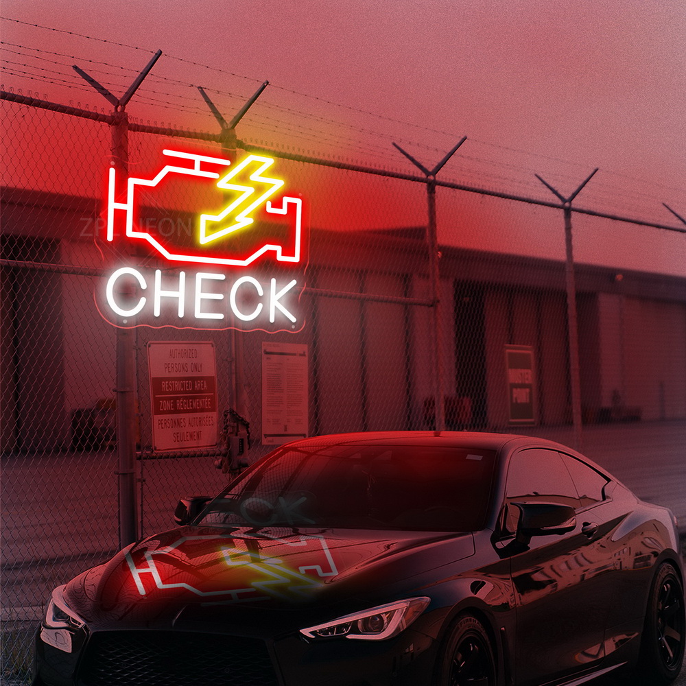 Check Engine Neon Sign Led Lig - Auto Repair Shop Signs บทวิจารณ์และราคา