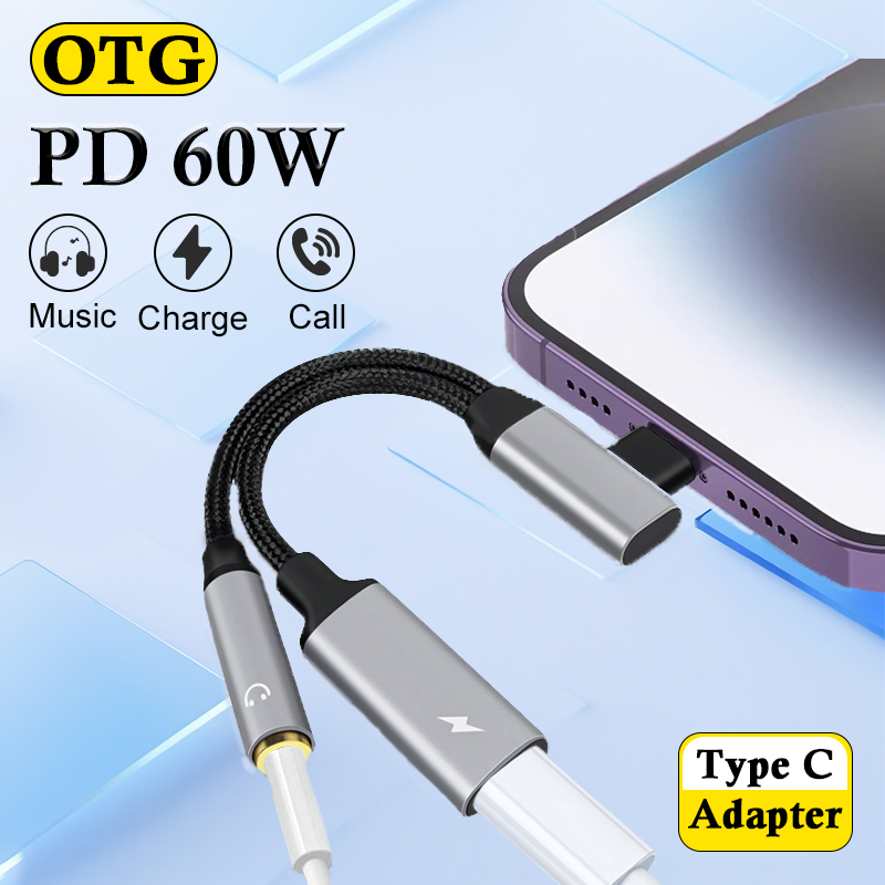 OTG 2 in 1 Elbow Usb Type C to - Transmission Jack Adapter บทวิจารณ์และราคา