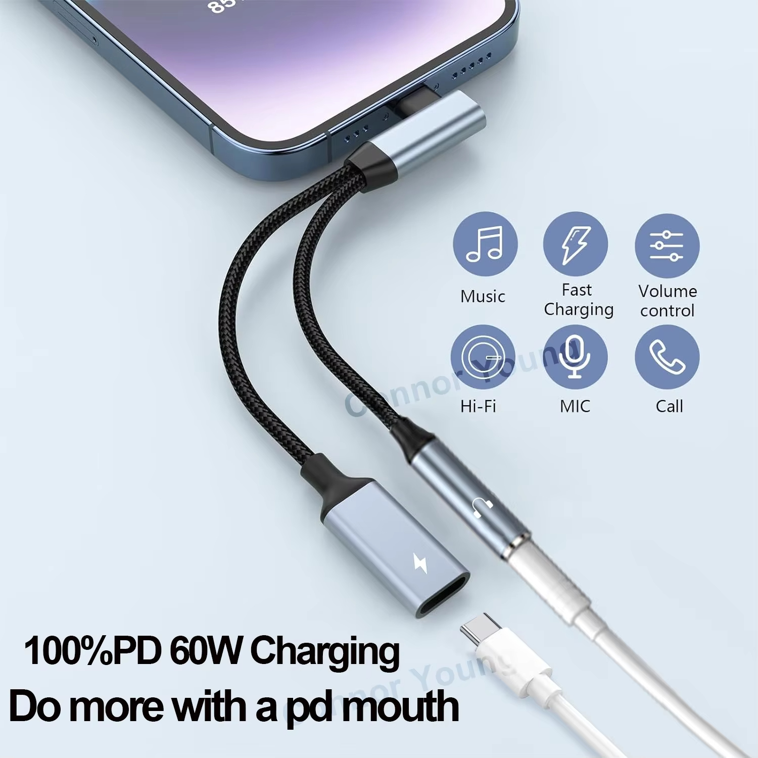 OTG 2 in 1 Elbow Usb Type C to - Transmission Jack Adapter บทวิจารณ์และราคา
