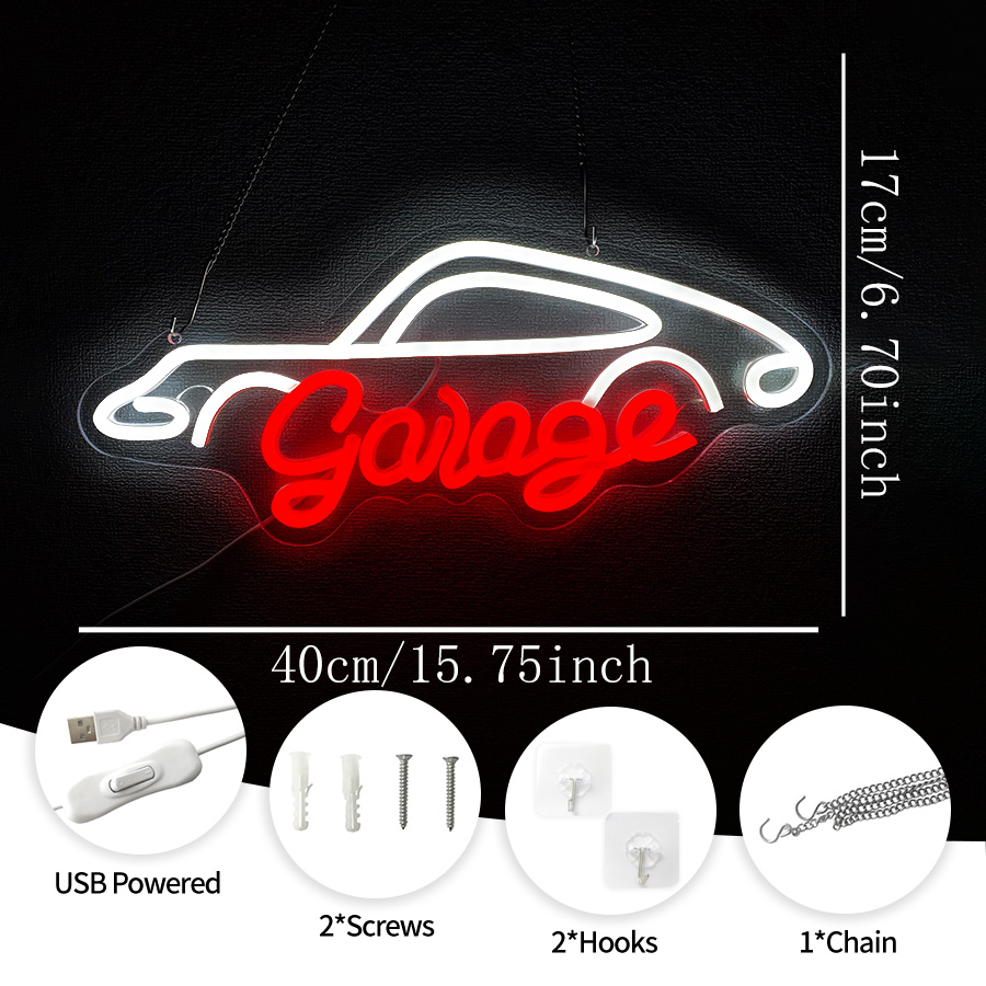 Garage Neon Sign For Wall Deco - Auto Repair Shop Signs บทวิจารณ์และราคา