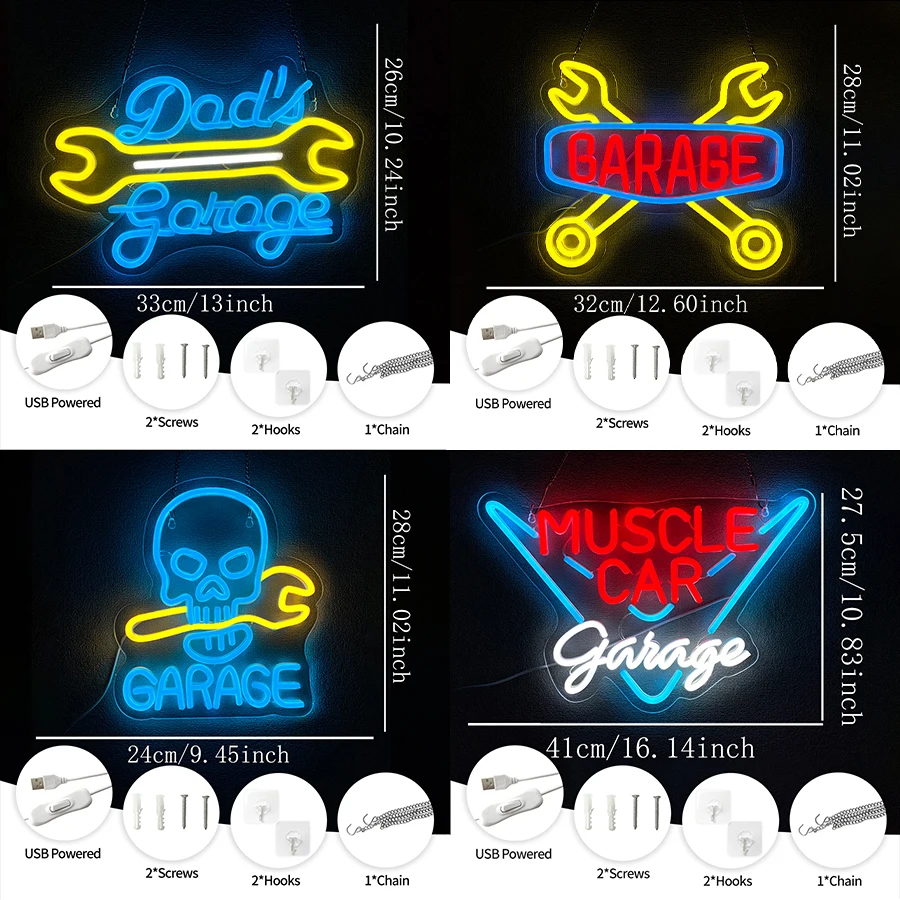 Light Up Sign For Man Cave,Aut - Auto Repair Shop Signs บทวิจารณ์และราคา