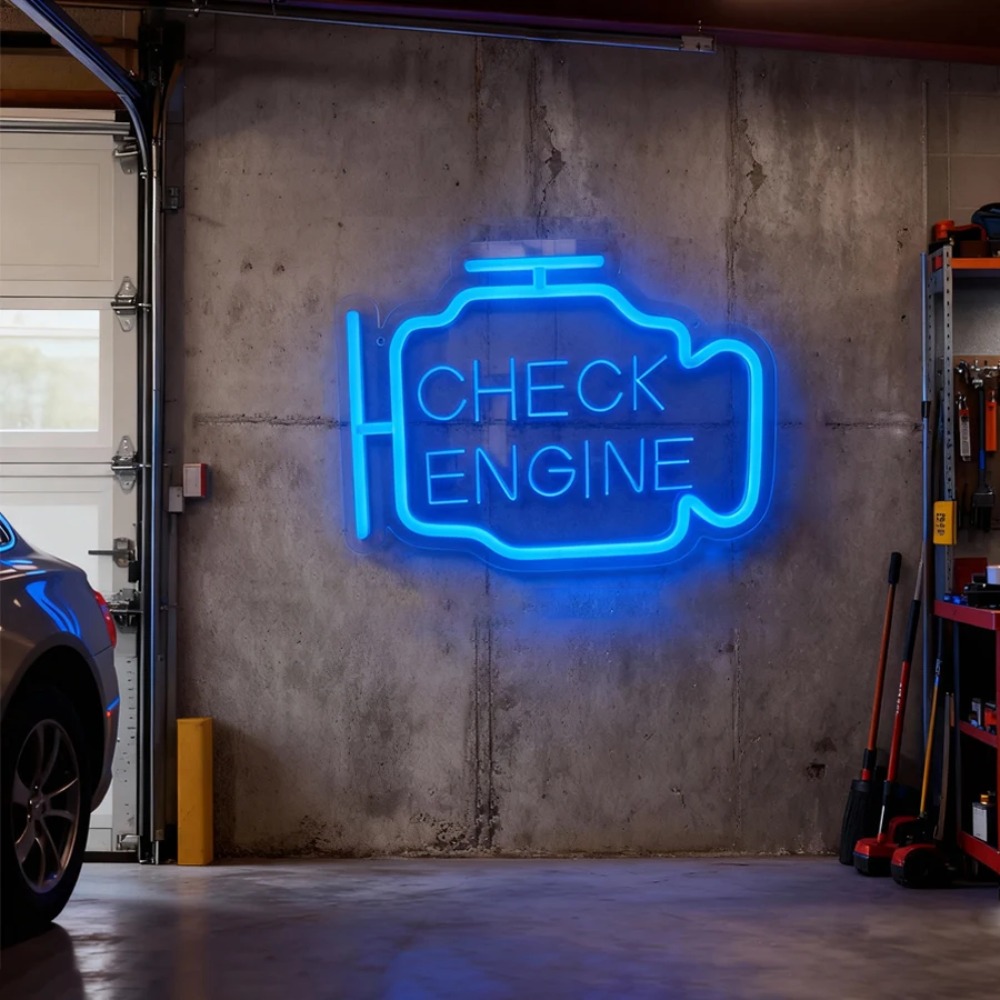 'CHECK ENGINE' Neon Sign, LED  - Auto Repair Shop Signs บทวิจารณ์และราคา