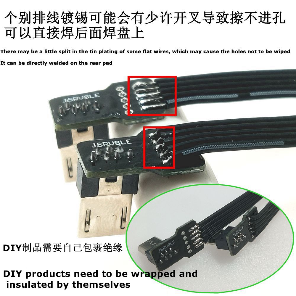 2PCS DIY mini USB 2.0 Male Plu - Transmission Jack Adapter บทวิจารณ์และราคา