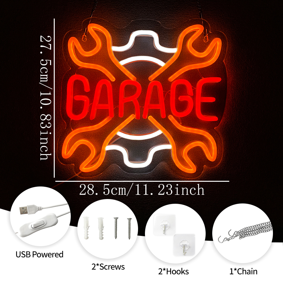 Garage Neon Sign for Wall Deco - Auto Repair Shop Signs บทวิจารณ์และราคา