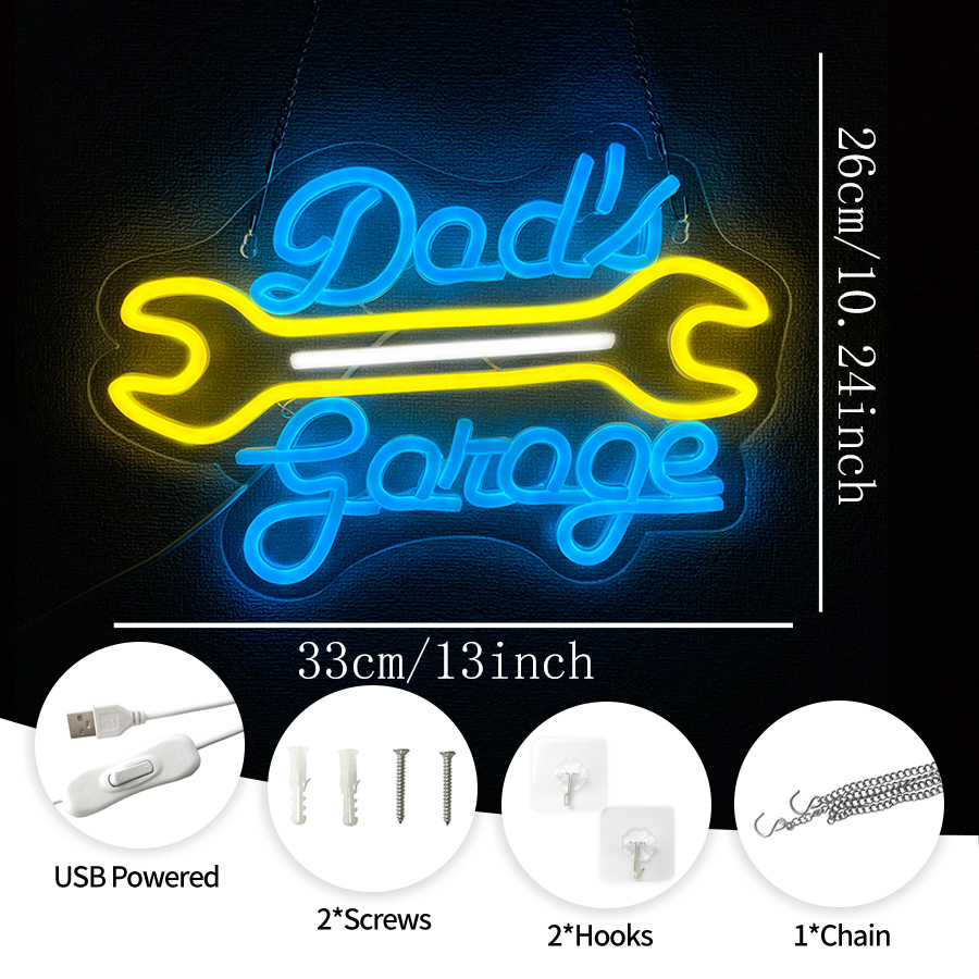 Garage Neon Sign for Wall Deco - Auto Repair Shop Signs บทวิจารณ์และราคา