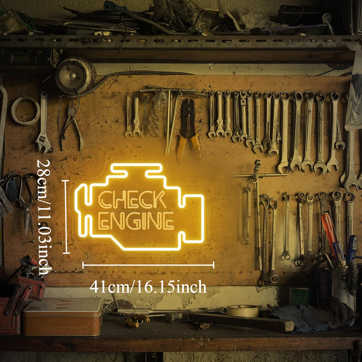 Check Engine Neon Sign Car LED - Auto Repair Shop Signs บทวิจารณ์และราคา