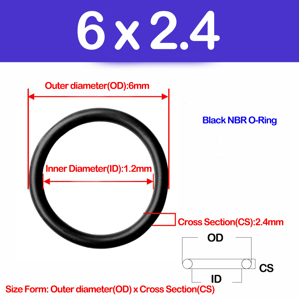 WD CS 2.4/2.8/4.6mm,NBR O Ring - Auto Repair Cs บทวิจารณ์และราคา